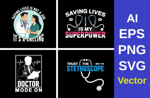 A Designer's Look at a Nurse & Doctor Vector Bundle
