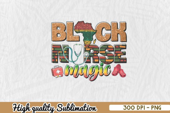 A Designer's Take on the Black Nurse Juneteenth PNG