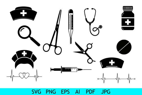 A Designer's Take on the Essential Medical Tools Icon Set
