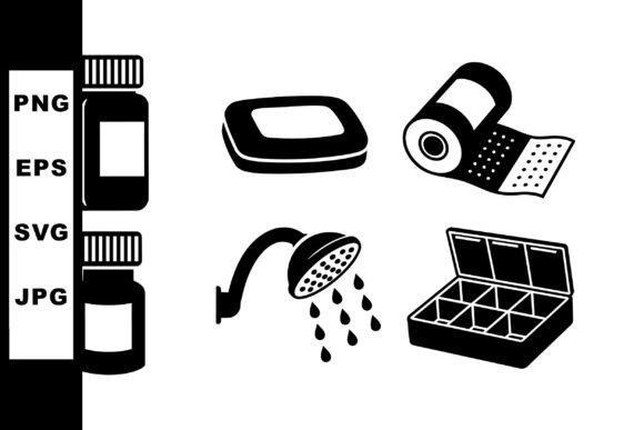 A Flat Medical Icon Set for Your Embroidery Projects