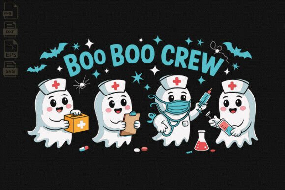 Boo Boo Crew Ghost Nurse PNG: A Halloween Embroidery Review