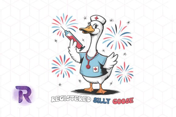 Cute Duck Nurse America Sublimation PNG Design Review