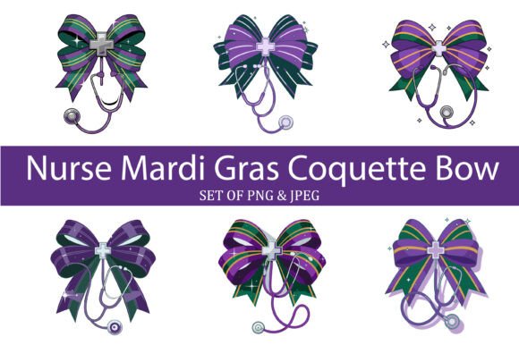 Mardi Gras Nurse Bow Set: A Festive Healthcare Design Review