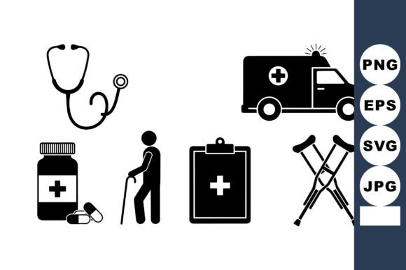 Reviewing a Medical Healthcare Icon Set for Embroidery Projects